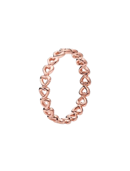 Anillo de Banda con Corazones