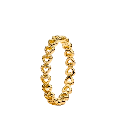 Anillo de Banda con Corazones