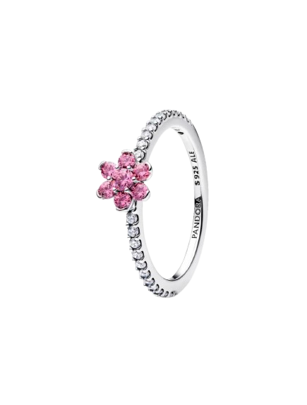 Anillo Margarita rosada reluciente