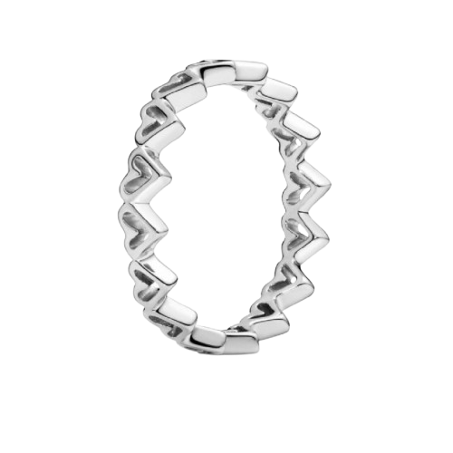 Anillo de Banda con Corazones
