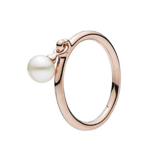 Anillo Colgante de Perla Cultivada de Agua Dulce