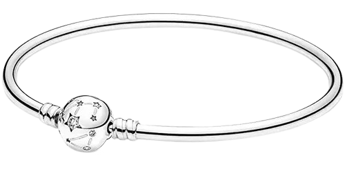 Brazalete rígido con broche de brillante Estrella fugaz